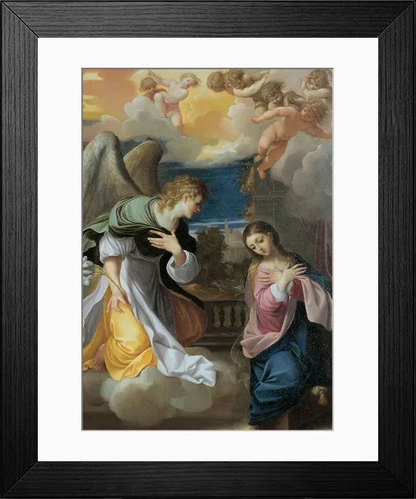 Framed Print : The Annunciation, 1603-1604. Creator: Carracci; Lodovico (1555-1619)