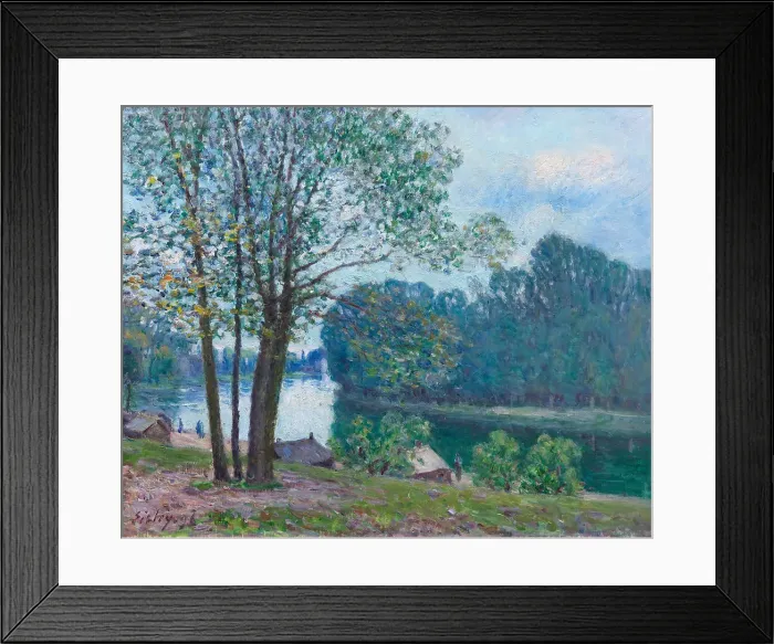Framed Print : Tournant du Loing à Moret, 1896. Creator: Sisley; Alfred (1839-1899) Framed Print : Tournant du Loing à Moret, 1896. Creator: Sisley; Alfred (1839-1899)