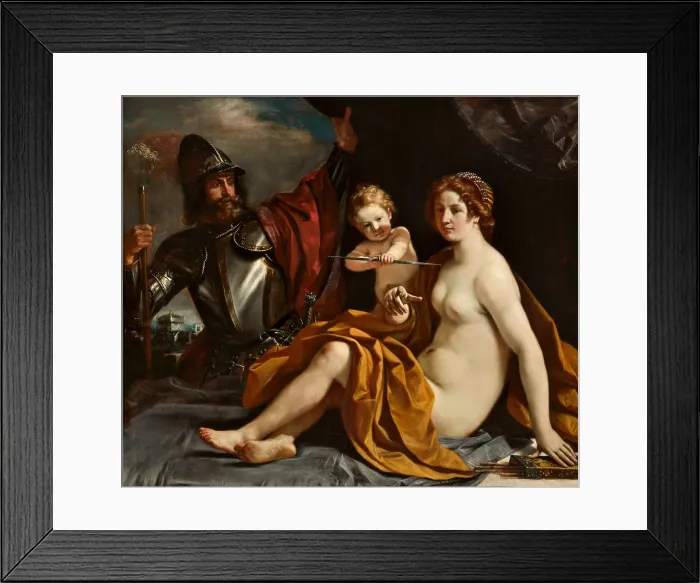 Framed Print : Mars and Venus, 1634. Creator: Guercino (1591-1666) Framed Print : Mars and Venus, 1634. Creator: Guercino (1591-1666)
