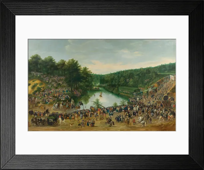 Framed Print : The Archduke Albert and the Archduchess Isabella Visiting a Garden Party at Vivier d'Oye... c1616. Creator: Alsloot; Denijs van () Framed Print : The Archduke Albert and the Archduchess Isabella Visiting a Garden Party at Vivier d'Oye... c1616. Creator: Alsloot; Denijs van ()