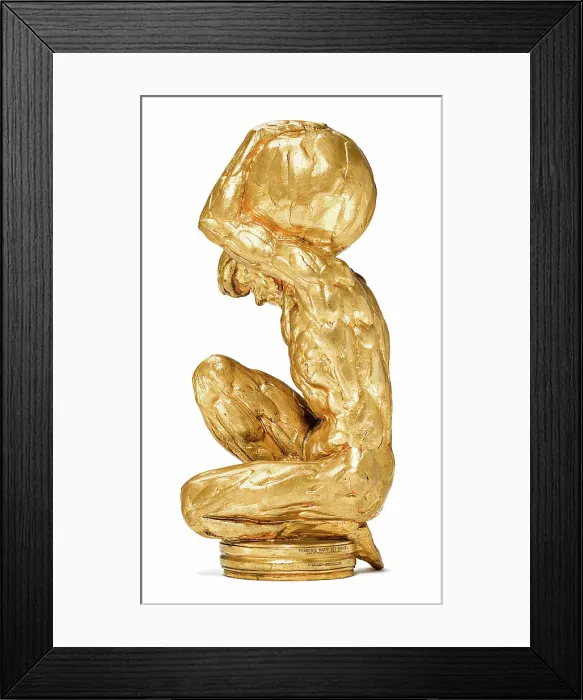 Framed Print : Atlas (hood ornament), 1915. Creator: Bugatti; Rembrandt (1884-1916) Framed Print : Atlas (hood ornament), 1915. Creator: Bugatti; Rembrandt (1884-1916)