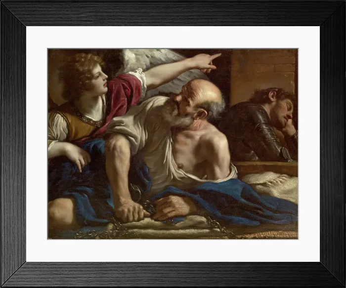 Framed Print : The Liberation of Saint Peter, c1622. Creator: Guercino (1591-1666) Framed Print : The Liberation of Saint Peter, c1622. Creator: Guercino (1591-1666)