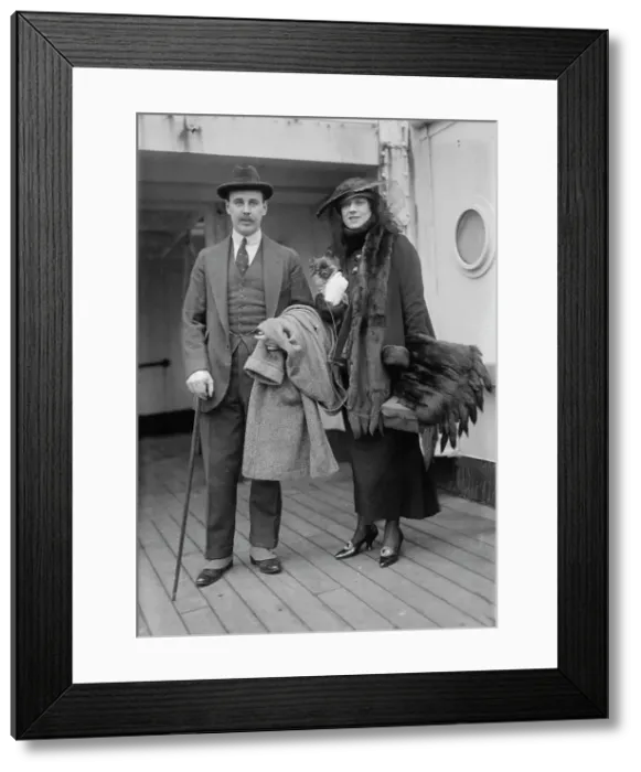 Framed Print : A.J. Drexel Jr. and wife, 1915. Creator: Bain News Service
