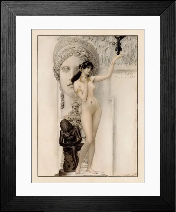 Framed Print : Allegory of Sculpture, 1889. Creator: Klimt; Gustav (1862-1918) Framed Print : Allegory of Sculpture, 1889. Creator: Klimt; Gustav (1862-1918)