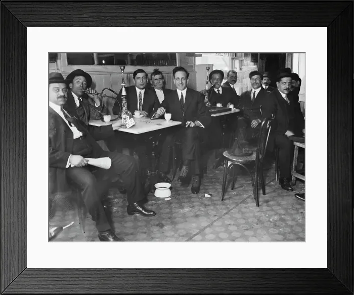 Framed Print : Syrian restaurant, between c1910 and c1915. Creator: Bain News Service Framed Print : Syrian restaurant, between c1910 and c1915. Creator: Bain News Service