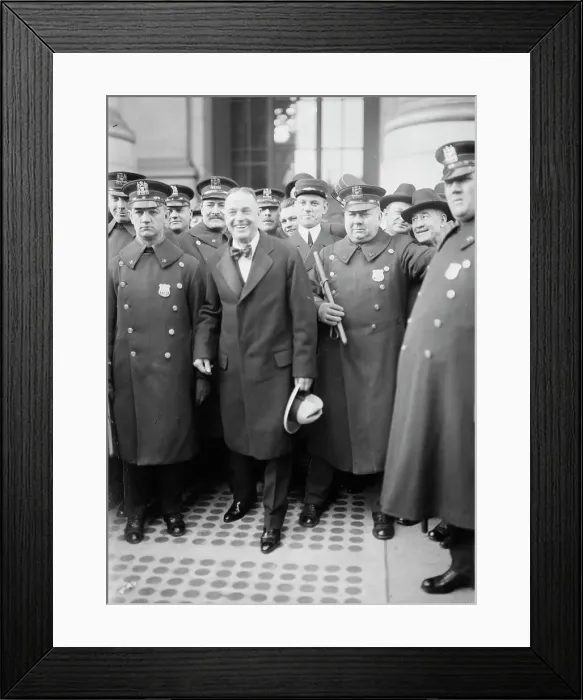 Framed Print : Billy Sunday arrives in N.Y. 1915. Creator: Bain News Service Framed Print : Billy Sunday arrives in N.Y. 1915. Creator: Bain News Service