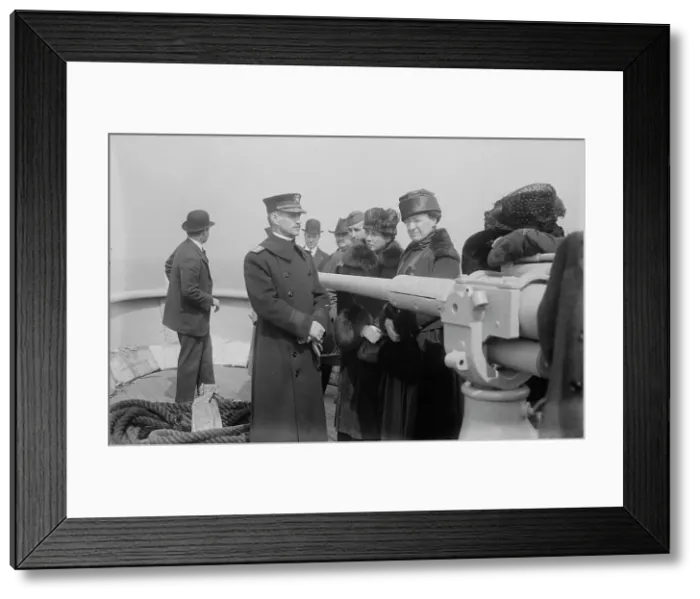 Framed Print : Adm. Burrage, Mrs. Geo. Fraser & Miss Vail, between c1915 and c1920. Creator: Bain News Service Framed Print : Adm. Burrage, Mrs. Geo. Fraser & Miss Vail, between c1915 and c1920. Creator: Bain News Service