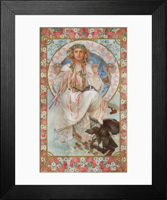Framed Print : Portrait of Josephine Crane-Bradley (1886-1952) as Slavia, 1908. Creator: Mucha; Alfons Marie (1860-1939) Framed Print : Portrait of Josephine Crane-Bradley (1886-1952) as Slavia, 1908. Creator: Mucha; Alfons Marie (1860-1939)