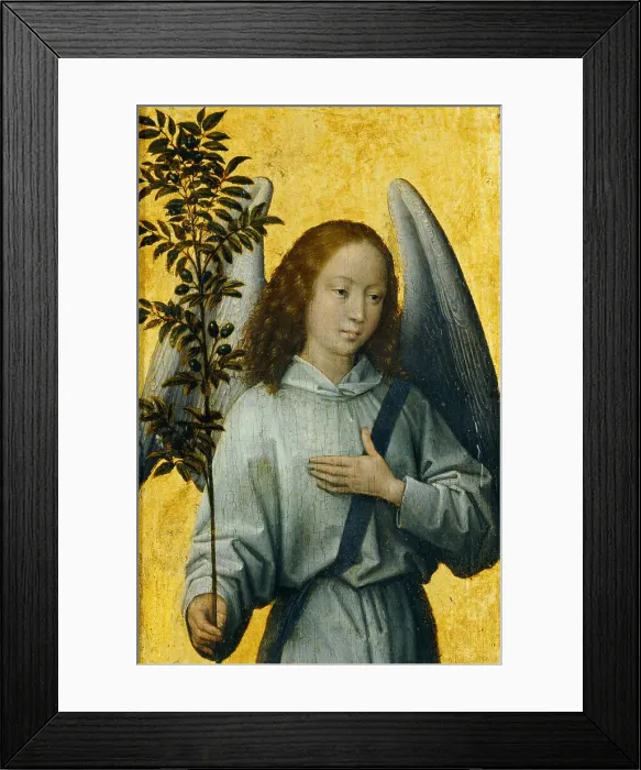 Framed Print : Angel with an Olive Branch, 1475-1480. Creator: Memling; Hans (1433 / 40-1494) Framed Print : Angel with an Olive Branch, 1475-1480. Creator: Memling; Hans (1433 / 40-1494)