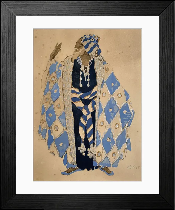 Framed Print : Costume design for the play The Martyrdom of St. Sebastian by Gabriele D'Annuzio, 1911. Creator: Bakst; Léon (1866-1924)