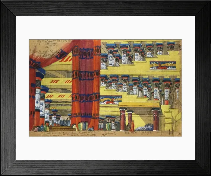 Framed Print : Stage design for the Ballet Phèdre, 1923. Creator: Bakst; Léon (1866-1924)
