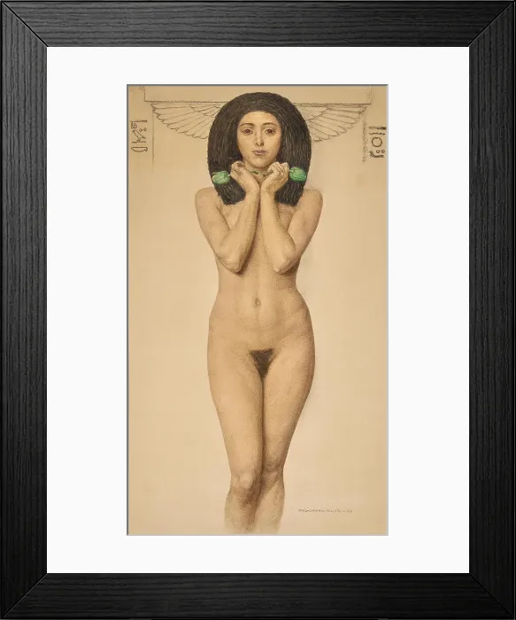 Framed Print : Standing female nude. Creator: Grabwinkler; Paul (1880-1946) Framed Print : Standing female nude. Creator: Grabwinkler; Paul (1880-1946)