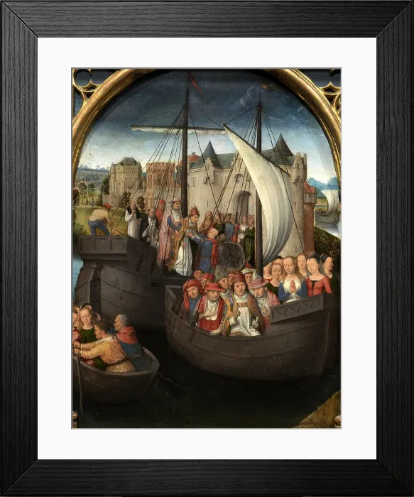 Framed Print : Saint Ursula Shrine: Departure from Basel, 1489. Creator: Memling; Hans (1433 / 40-1494) Framed Print : Saint Ursula Shrine: Departure from Basel, 1489. Creator: Memling; Hans (1433 / 40-1494)
