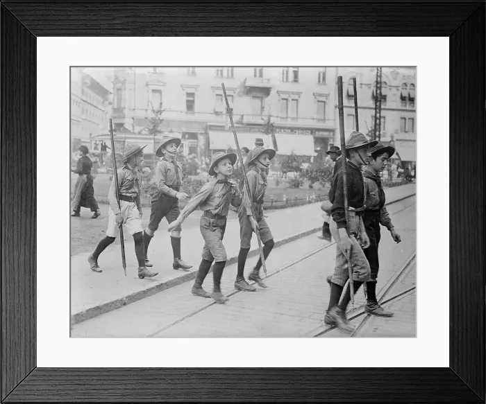 Framed Print : Buda - Pesth, Boy Scouts, between c1915 and c1920. Creator: Bain News Service Framed Print : Buda - Pesth, Boy Scouts, between c1915 and c1920. Creator: Bain News Service