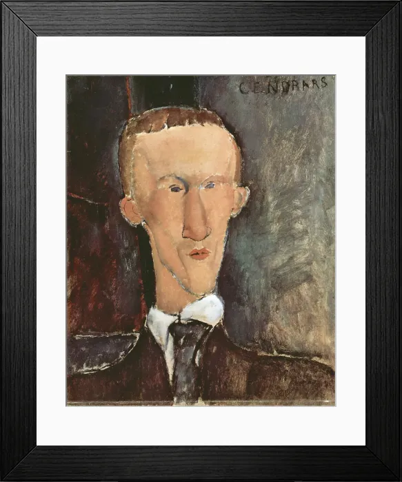 Framed Print : Portrait of Blaise Cendrars, 1917. Creator: Modigliani; Amedeo (1884-1920) Framed Print : Portrait of Blaise Cendrars, 1917. Creator: Modigliani; Amedeo (1884-1920)