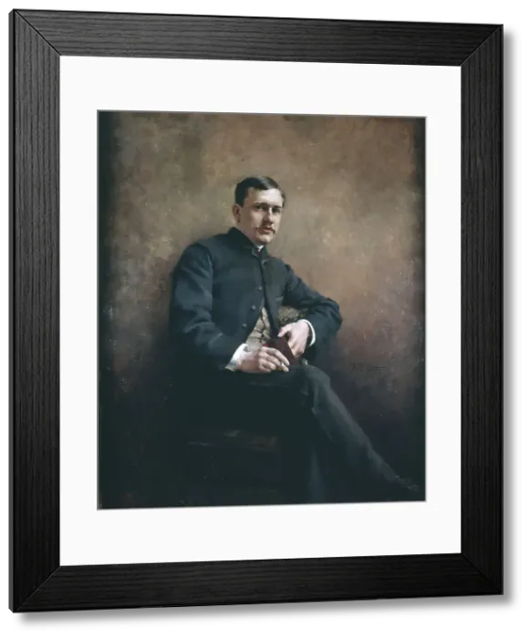 Framed Print : Portrait of Jean-Baptiste Pasteur, 1881. Creator: Edelfelt; Albert Gustaf Aristides (1854-1905) Framed Print : Portrait of Jean-Baptiste Pasteur, 1881. Creator: Edelfelt; Albert Gustaf Aristides (1854-1905)