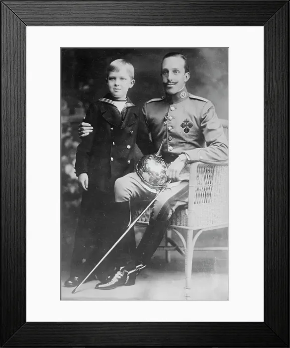 Framed Print : King and Crown Prince of Spain, 1915, 1915. Creator: Bain News Service Framed Print : King and Crown Prince of Spain, 1915, 1915. Creator: Bain News Service