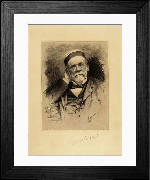 Framed Print : Portrait of Louis Pasteur. Creator: Desmoulin; Fernand (1853-1914) Framed Print : Portrait of Louis Pasteur. Creator: Desmoulin; Fernand (1853-1914)