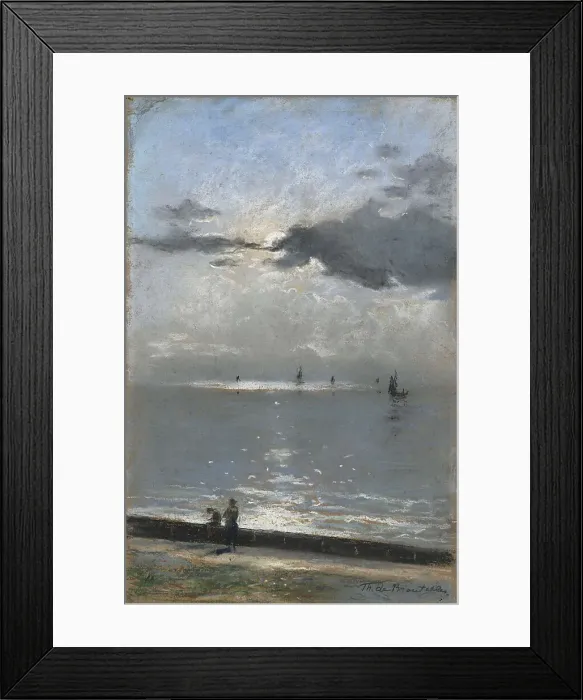 Framed Print : Paysage côtier, c1900. Creator: Broutelles; Théodore de (1842-1933) Framed Print : Paysage côtier, c1900. Creator: Broutelles; Théodore de (1842-1933)