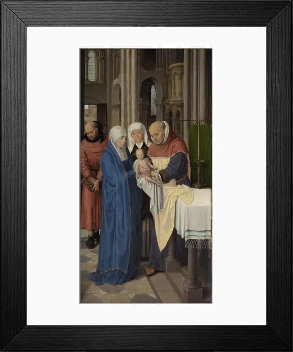 Framed Print : The Presentation of Jesus at the Temple. Triptych of Jan Floreins, right panel, 1479. Creator: Memling; Hans (1433 / 40-1494) Framed Print : The Presentation of Jesus at the Temple. Triptych of Jan Floreins, right panel, 1479. Creator: Memling; Hans (1433 / 40-1494)