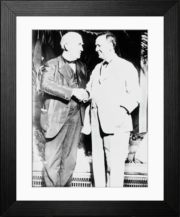 Framed Print : Thomas Alva Edison, Josephus Daniels, between c1910 and c1915. Creator: Bain News Service Framed Print : Thomas Alva Edison, Josephus Daniels, between c1910 and c1915. Creator: Bain News Service
