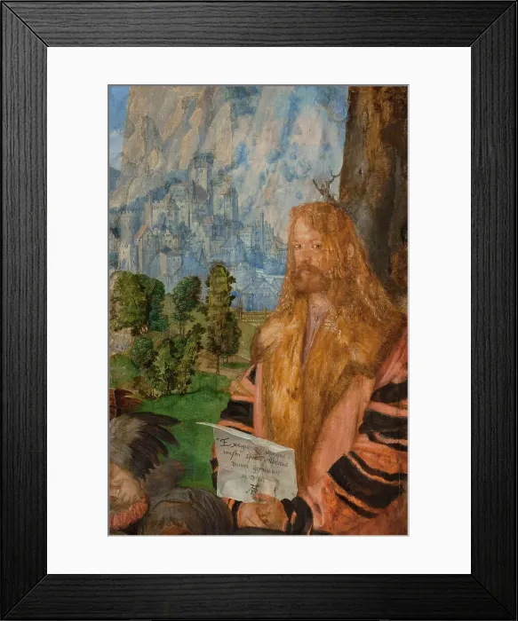 Framed Print : The Feast of the Rose Garlands, Detail: Self-portrait, 1506. Creator: Dürer; Albrecht (1471-1528) Framed Print : The Feast of the Rose Garlands, Detail: Self-portrait, 1506. Creator: Dürer; Albrecht (1471-1528)