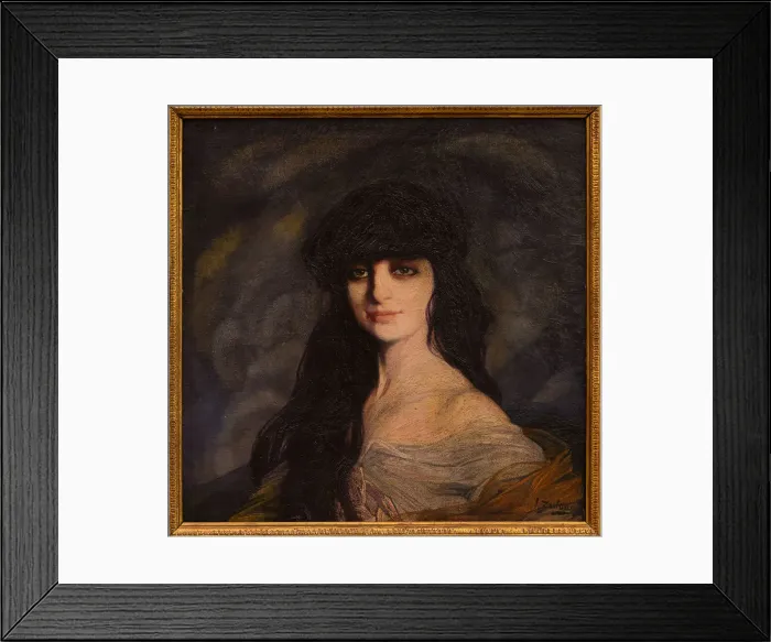Framed Print : Portrait of Anna-Elisabeth, Comtesse Mathieu de Noailles (1876-1933), 1913. Creator: Zuloaga y Zabaleto; Ignacio (1870-1945) Framed Print : Portrait of Anna-Elisabeth, Comtesse Mathieu de Noailles (1876-1933), 1913. Creator: Zuloaga y Zabaleto; Ignacio (1870-1945)