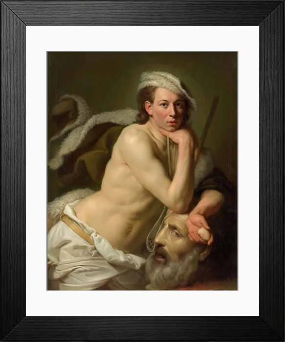 Framed Print : Self-portrait as David with the head of Goliath, 1756. Creator: Zoffani; Johann (1733-1810) Framed Print : Self-portrait as David with the head of Goliath, 1756. Creator: Zoffani; Johann (1733-1810)