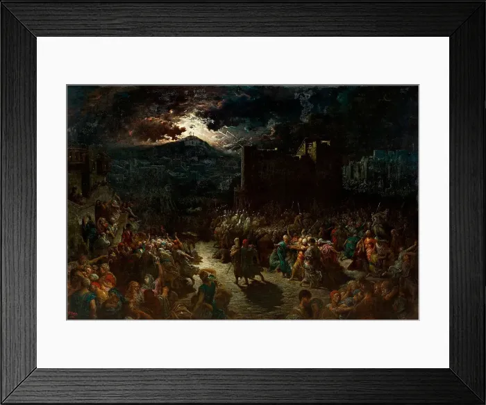 Framed Print : The Crucifixion, 1875. Creator: Doré; Gustave (1832-1883) Framed Print : The Crucifixion, 1875. Creator: Doré; Gustave (1832-1883)