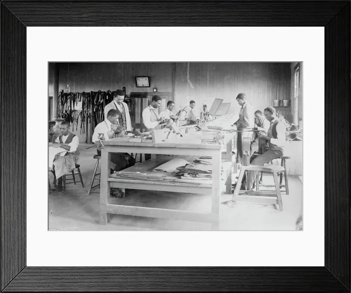 Framed Print : Upholstery class, Tuskegee, between c1910 and c1915. Creator: Bain News Service Framed Print : Upholstery class, Tuskegee, between c1910 and c1915. Creator: Bain News Service