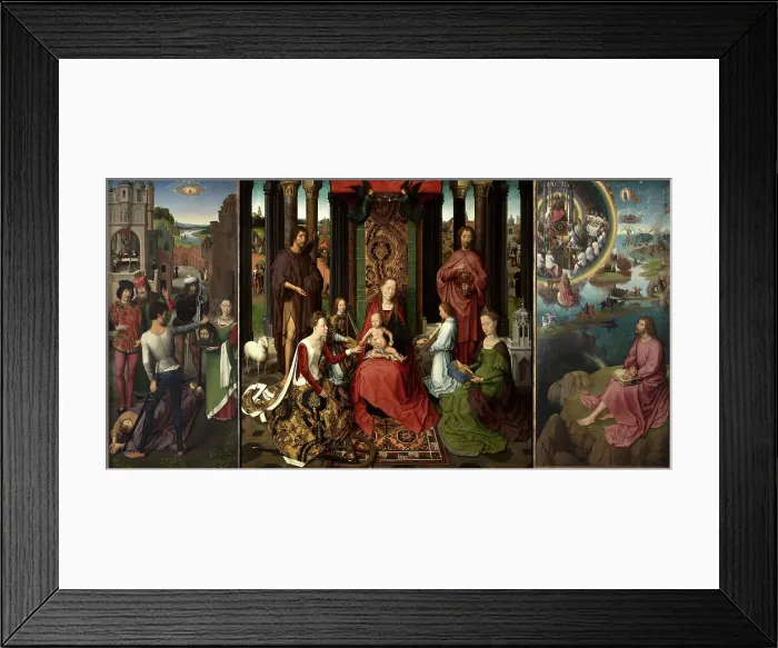 Framed Print : Triptych of Saints John the Baptist and John the Evangelist, c1474-1479. Creator: Memling; Hans (1433 / 40-1494) Framed Print : Triptych of Saints John the Baptist and John the Evangelist, c1474-1479. Creator: Memling; Hans (1433 / 40-1494)