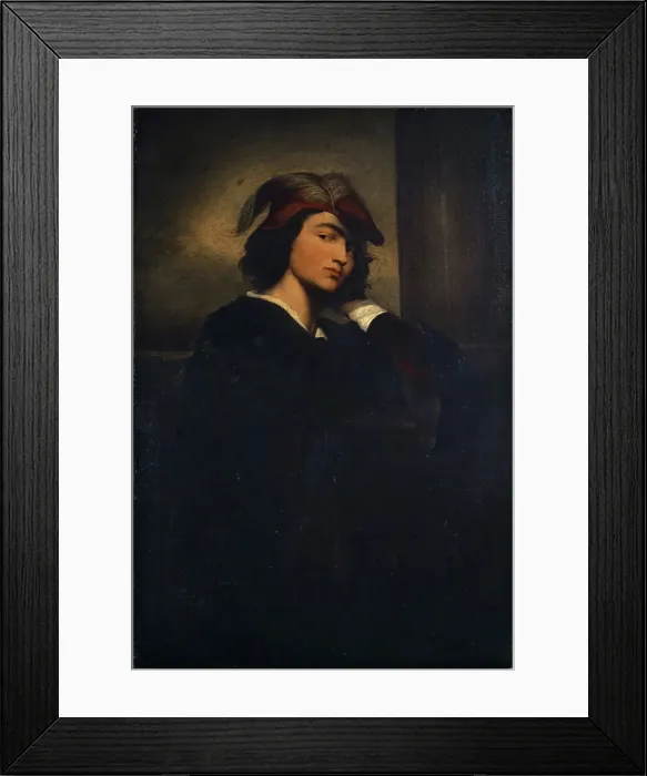Framed Print : Self-portrait, 1847. Creator: Feuerbach; Anselm (1829-1880) Framed Print : Self-portrait, 1847. Creator: Feuerbach; Anselm (1829-1880)