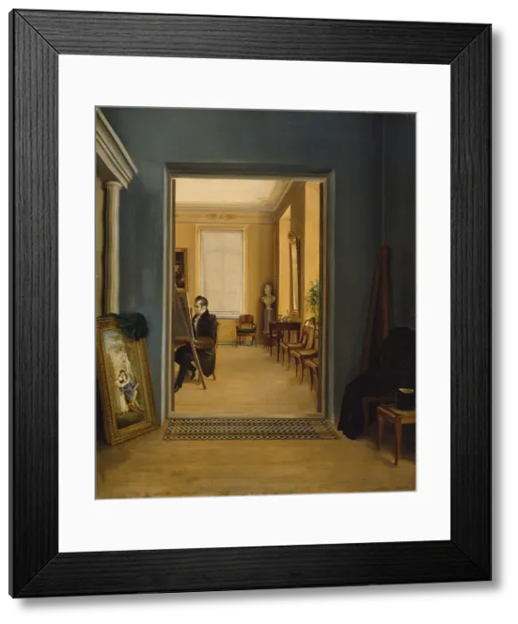 Framed Print : Self-Portrait in a St. Petersburg Studio, 1849. Creator: Godenhjelm; Berndt (1799-1881) Framed Print : Self-Portrait in a St. Petersburg Studio, 1849. Creator: Godenhjelm; Berndt (1799-1881)