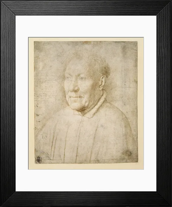 Framed Print : Portrait of an Elderly Man (Cardinal Niccolò Albergati), c1435. Creator: Eyck; Jan van (1390-1441) Framed Print : Portrait of an Elderly Man (Cardinal Niccolò Albergati), c1435. Creator: Eyck; Jan van (1390-1441)