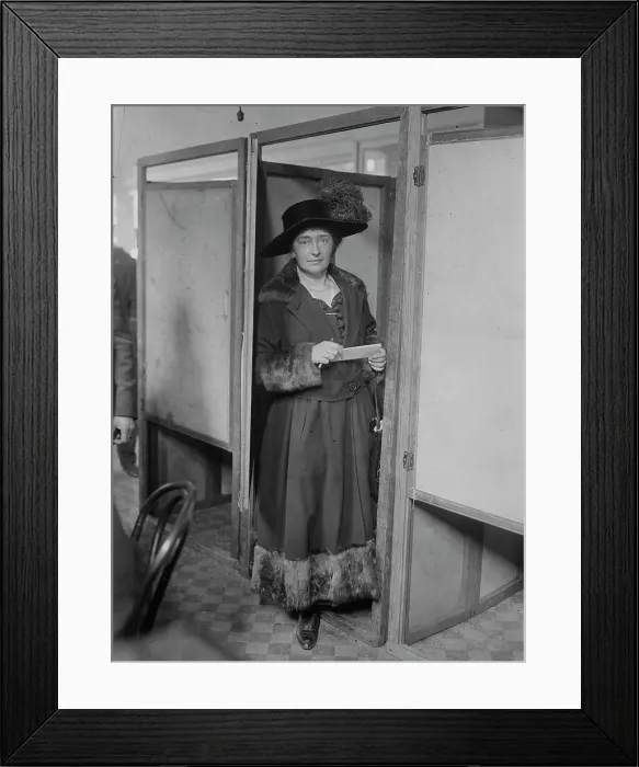 Framed Print : Ready to vote, 1918. Creator: Bain News Service Framed Print : Ready to vote, 1918. Creator: Bain News Service