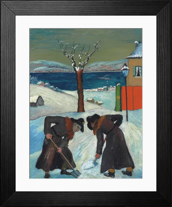 Framed Print : Snow Overnight, 1917-1918. Creator: Werefkin; Marianne; von (1860-1938) Framed Print : Snow Overnight, 1917-1918. Creator: Werefkin; Marianne; von (1860-1938)