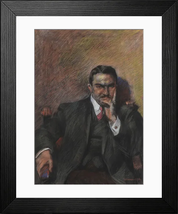Framed Print : Portrait of Innocenzo Massimino, 1908. Creator: Boccioni; Umberto (1882-1916) Framed Print : Portrait of Innocenzo Massimino, 1908. Creator: Boccioni; Umberto (1882-1916)