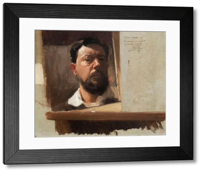 Framed Print : Self-portrait, 1897. Creator: Sorolla y Bastida; Joaquín (1863-1923) Framed Print : Self-portrait, 1897. Creator: Sorolla y Bastida; Joaquín (1863-1923)