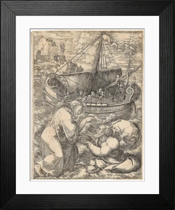 Framed Print : Jesus Walks on Water, 1525. Creator: Vellert; Dirk Jacobsz. (1480 / 85-1547) Framed Print : Jesus Walks on Water, 1525. Creator: Vellert; Dirk Jacobsz. (1480 / 85-1547)
