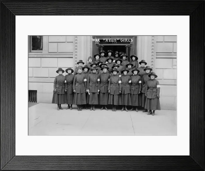 Framed Print : War Hello girls, between c1915 and c1920. Creator: Bain News Service Framed Print : War Hello girls, between c1915 and c1920. Creator: Bain News Service