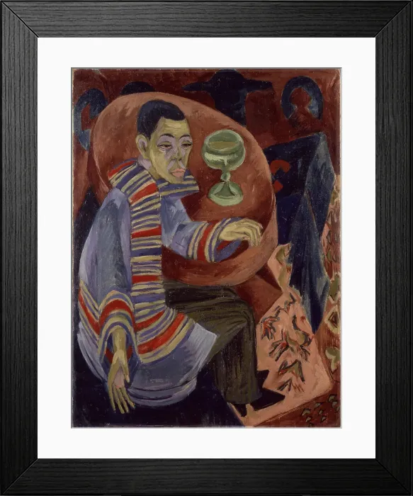 Framed Print : Self-portrait as a drinker, 1914. Creator: Kirchner; Ernst Ludwig (1880-1938) Framed Print : Self-portrait as a drinker, 1914. Creator: Kirchner; Ernst Ludwig (1880-1938)