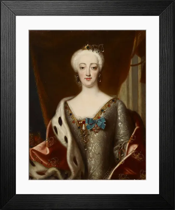 Framed Print : Sophie Magdalene of Brandenburg-Kulmbach (1700-1770), queen of Denmark and Norway. Creator: Wahl; Johann Salomon (1689-1765) Framed Print : Sophie Magdalene of Brandenburg-Kulmbach (1700-1770), queen of Denmark and Norway. Creator: Wahl; Johann Salomon (1689-1765)