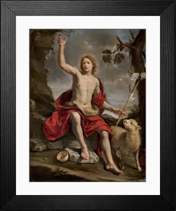 Framed Print : Saint John the Baptist in the Wilderness, c 1670. Creator: Savolini; Cristoforo (1639-1677) Framed Print : Saint John the Baptist in the Wilderness, c 1670. Creator: Savolini; Cristoforo (1639-1677)