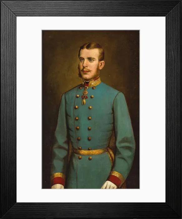 Framed Print : Rudolf, Crown Prince of Austria (1858-1889) in the uniform of a Major General, with the... c1880. Creator: Anonymous () Framed Print : Rudolf, Crown Prince of Austria (1858-1889) in the uniform of a Major General, with the... c1880. Creator: Anonymous ()