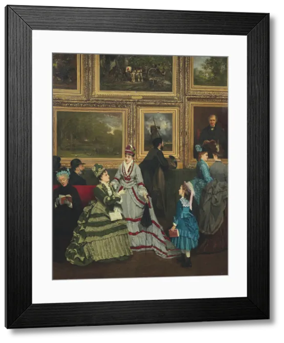 Framed Print : Le Salon de 1874, 1874. Creator: Cabaillot-Lassalle; Camille (1839-1902) Framed Print : Le Salon de 1874, 1874. Creator: Cabaillot-Lassalle; Camille (1839-1902)