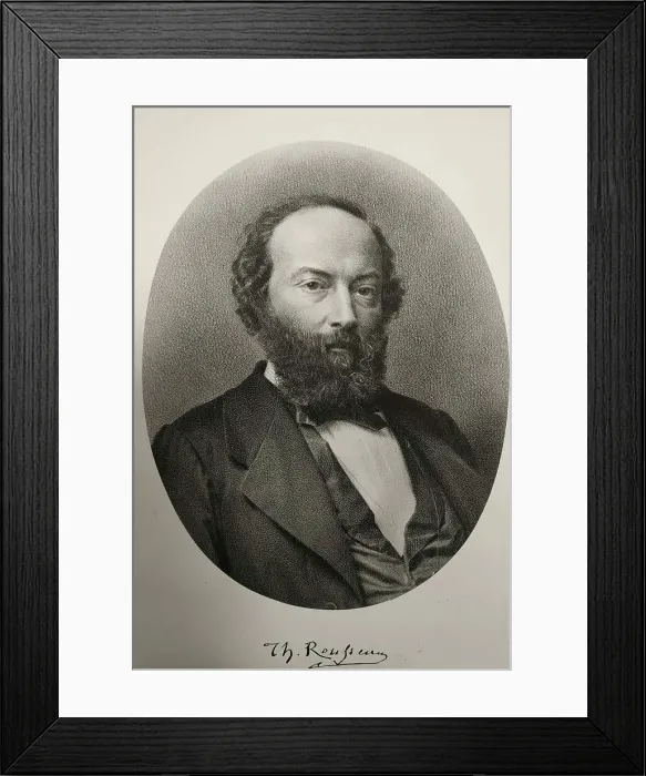 Framed Print : Portrait of Theodore Rousseau (1812-1867). Creator: Lafosse; Jean-Baptiste Adolphe (1810-1879) Framed Print : Portrait of Theodore Rousseau (1812-1867). Creator: Lafosse; Jean-Baptiste Adolphe (1810-1879)