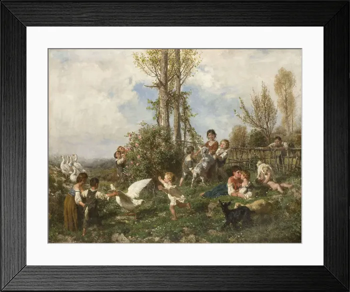 Framed Print : La primavera (Spring), 1868. Creator: Palizzi; Filippo (1818-1899) Framed Print : La primavera (Spring), 1868. Creator: Palizzi; Filippo (1818-1899)
