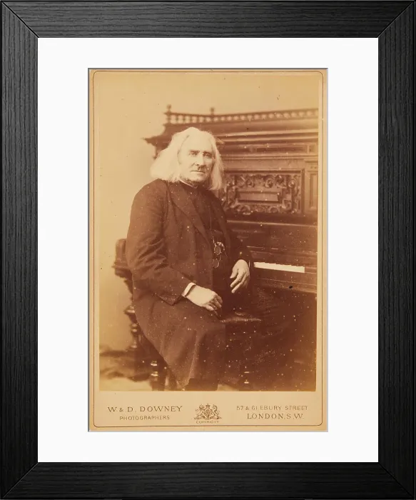 Framed Print : Portrait of the Composer Franz Liszt (1811-1886), 1880s. Creator: Photo studio W. & D. Downey; London () Framed Print : Portrait of the Composer Franz Liszt (1811-1886), 1880s. Creator: Photo studio W. & D. Downey; London ()