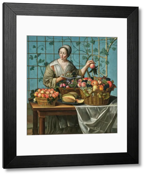 Framed Print : The Fruit Seller, First Half of 17th cen.. Creator: Moillon; Louise (Louÿse) (1610-1696) Framed Print : The Fruit Seller, First Half of 17th cen.. Creator: Moillon; Louise (Louÿse) (1610-1696)