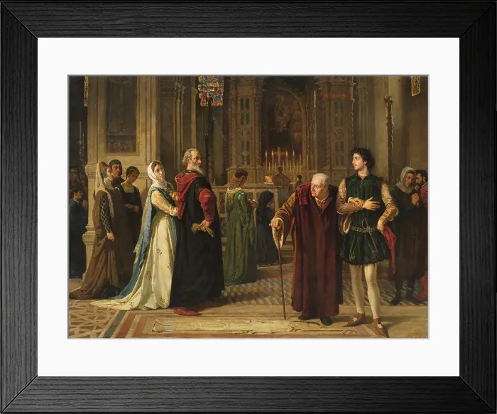 Framed Print : Love with obstacles (Odi vecchi amori nuovi), 1864. Creator: Altamura; Francesco Saverio (1826-1897) Framed Print : Love with obstacles (Odi vecchi amori nuovi), 1864. Creator: Altamura; Francesco Saverio (1826-1897)